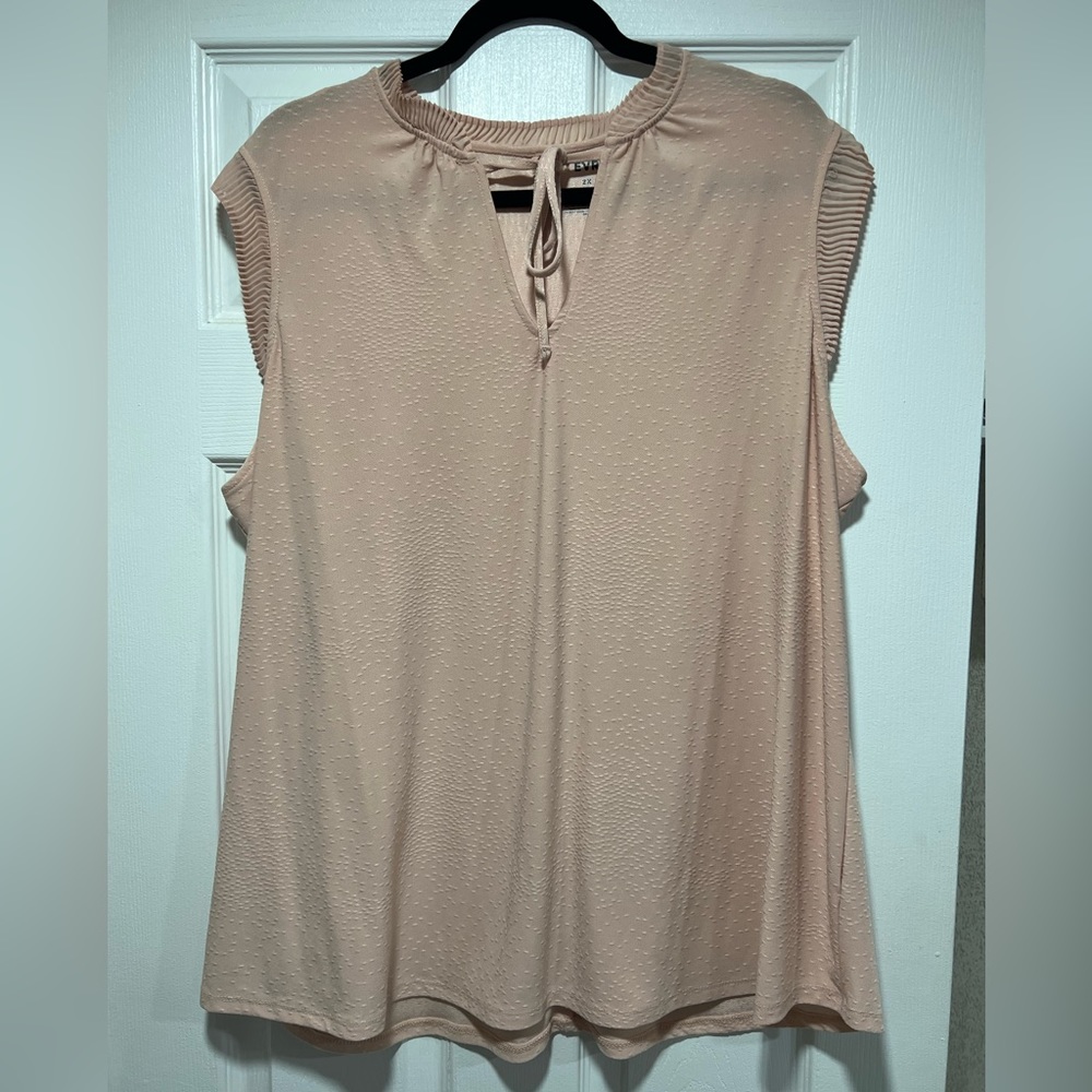 Cream color blouse, size- 2XL, brand: ERVI